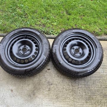 Gume zimske Continental 185/65/15 2 kom. + 2 FELGE 2x100 - 56,6   OPEL