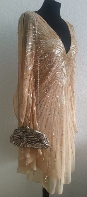 Svečana zlatna haljina 36 38