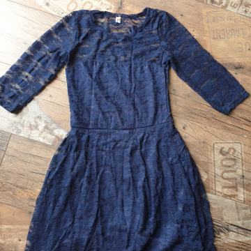 Čipkasta plava haljina XS / S