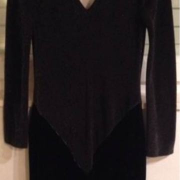 CONSORTIUM večernja duga pliš baršun haljina sa srebrenim lameom