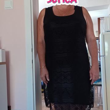 Crna čipkana haljina