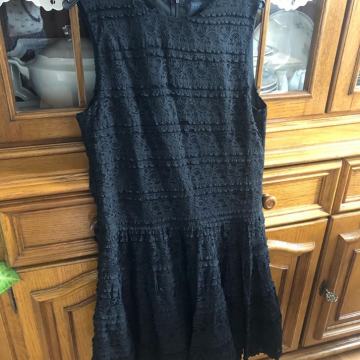 Crna čipkana Zara haljina