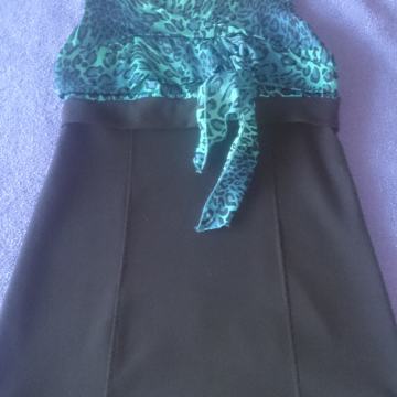 NOVA CRNA HALJINA BEZ RUKAVA 38 40 M L LEOPARD