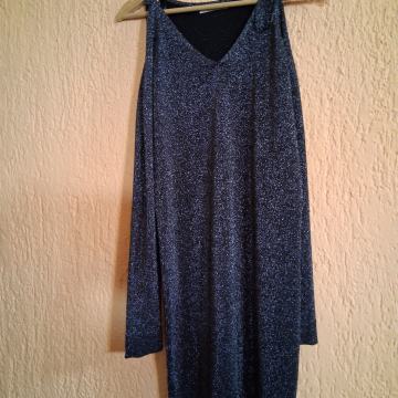 Crna haljina sa srebrnim nitima