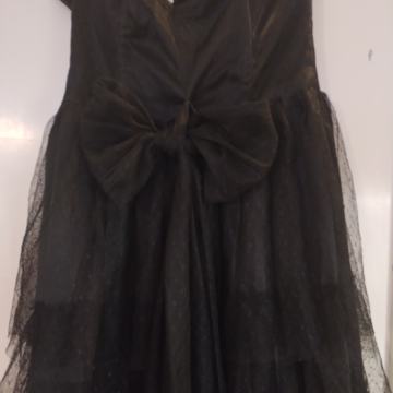 RASPRODAJA!!!  CRNA LAGANA HALJINA OD TILA - 36