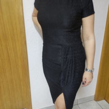 Crna svjetlucava svečana haljina M