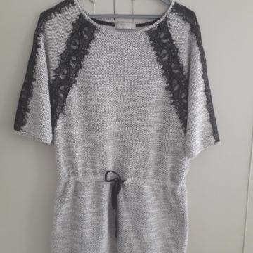 Crno bijela sa čipkom haljina Springfield M