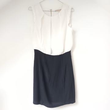 Crno bijela haljina chanel stil 36 novo