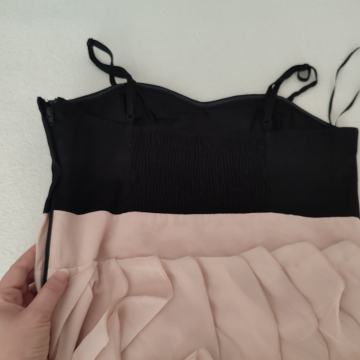 Crno - ruzicasta haljina