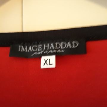 Crveno crna haljina XL