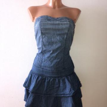 REVIEW predivna ljetna traper haljina XS, 34