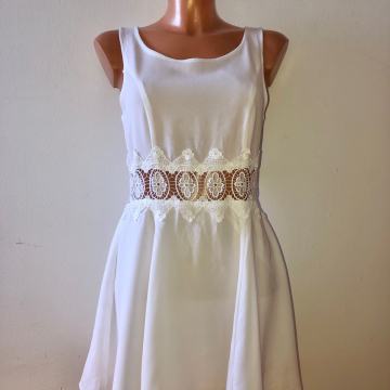 DIVIDED bijela haljina čipka vel.38 (36/38) NOVO