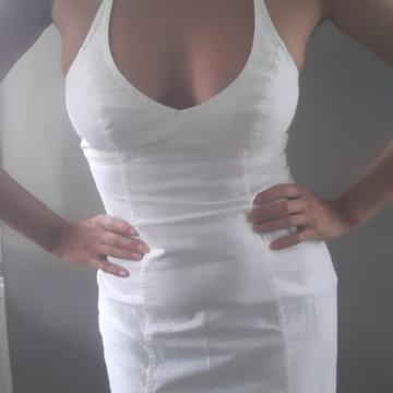 HITNO duga bijela ljetna lanena haljina