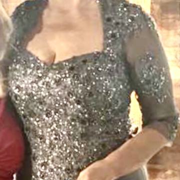 Duga haljina od čipke i ukrasni detalja, imitacija kristala Vel oko 44