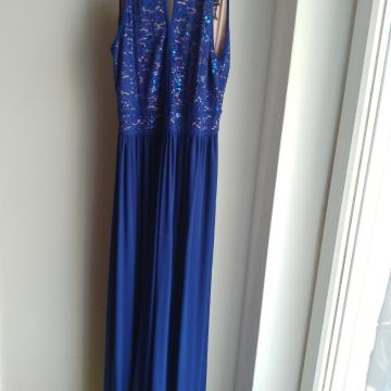 Duga svečana kraljevskoplava haljina S
