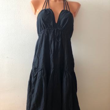 NOVO! H&M crna pamučna ljetna haljina S, NOVO S ETIKETOM