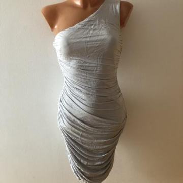 NOVO! H&M haljina od viskoze na jedno rame, vel.S, novo s etiketom