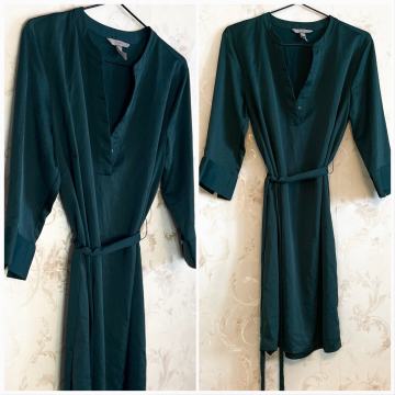 H&M - petrolej haljina/tunika na vezanje