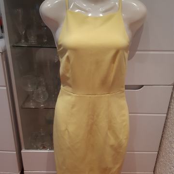 H & M NOVA ŽUTA HALJINA S BRETELICAMA S