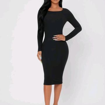 Haljina crna pamuk, veličina L