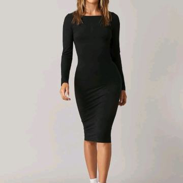 Haljina crna dugi rukav, broj 40