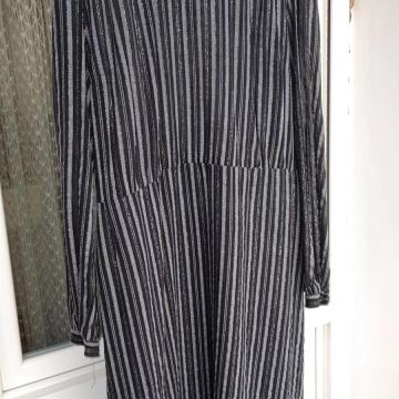 Haljina crno siva svečana elegantna