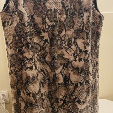 Haljina vel L animal print s bezbojnim sljokicama  streč NOVO