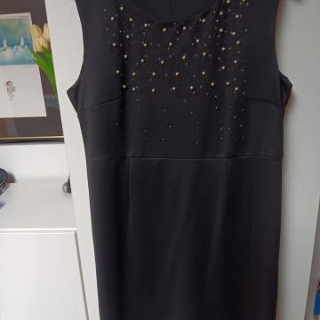 HALJINA SVEČANA CRNA S PERLICAMA vel.44-46 rastezljiva