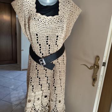 Haljina/tunika ručno heklana vel.46/48