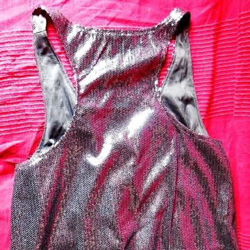 Haljina/tunika šljokicasta, antracit, M veličine