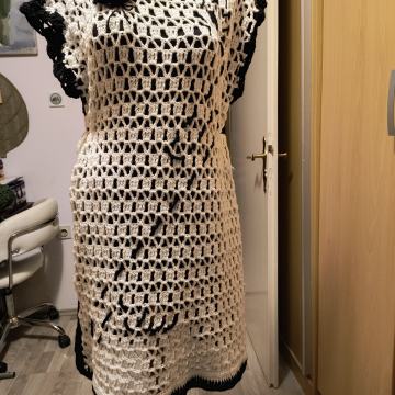 Haljina/tunika unikat ručno heklana vel.univerzalna