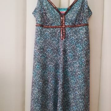 Haljina ljetna na bretelice tirkizna xl