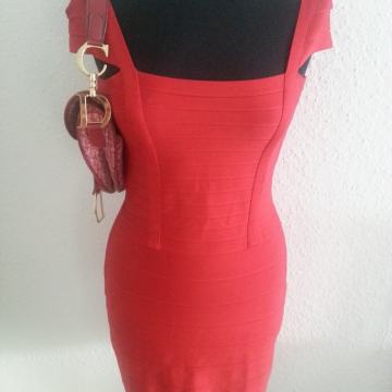 HERVE LEGER bandage crvena haljina