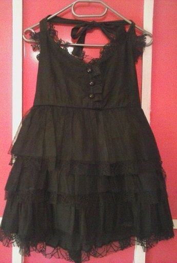 Kratka crna gotička haljina, vel. 34