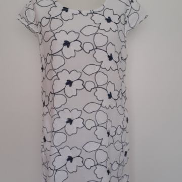 Lanena ljetna izvezena haljina