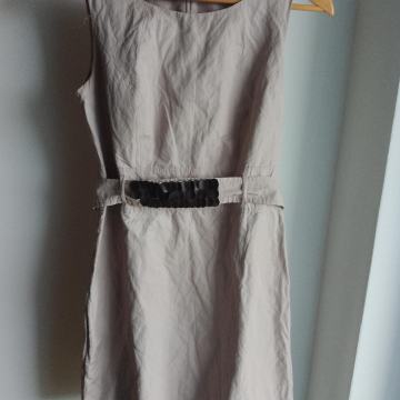 Ljetna bež midi haljina S