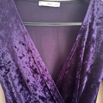 MANGO LJUBIČASTA PLIŠANA HALJINA VEL S - NOVO