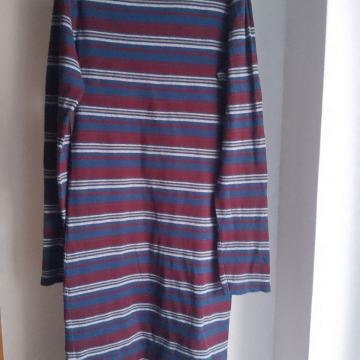 Midi prugasta rolka zimska haljina S/M