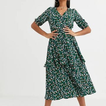 Missguided zelena haljina