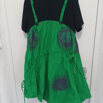 OTKAČENA ZELENO-CRNA HALJINA L/XL