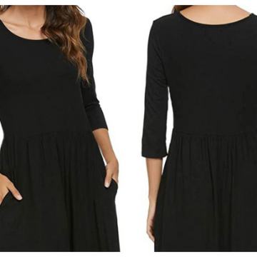 Pieces - crna haljina / tunika - 42