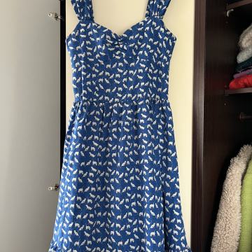 Plava haljina s macama