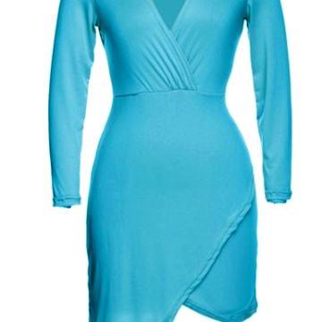Ženska elegantna koktel plava haljina (nenošeno)