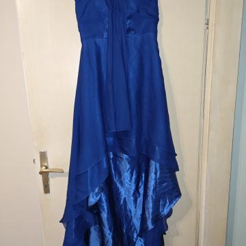 Plava Svilena Haljina