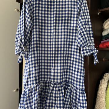 Plavo-bijela tunika/haljina s volanom