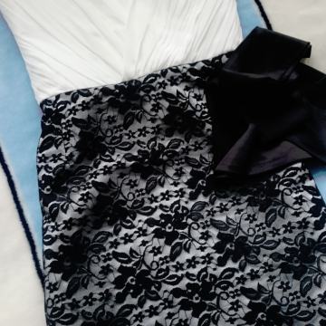 SEXY VEČERNJA HALJINA S CRNOM ČIPKOM