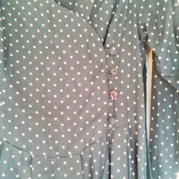 Retro pamučna haljina midi dužine