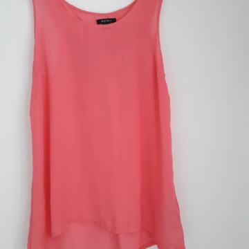 Roza bluza sa mašnom poluprozirna 36