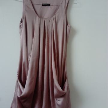 Roza nude satenska haljina 38