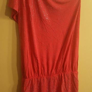 Roza šljokasta tunika-haljina